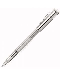 The Graf von Faber-Castell, Classic Sterling Silver Rollerball Pen has been finished with a high shine polish, ridged design for added grip and a twist off cap