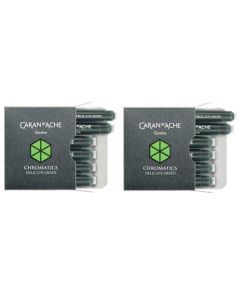 These are the Caran d'Ache Delicate Green Chromatics Ink Cartridges (12). You will receive 2 x 6 packs of ink cartridges. 