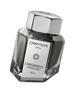 This is the Caran d'Ache Infinite Grey Chromatics 50ml Ink Bottle.