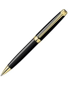 This is the Caran d'Ache Léman Ebony Black Gold-Plated Ballpoint Pen. 