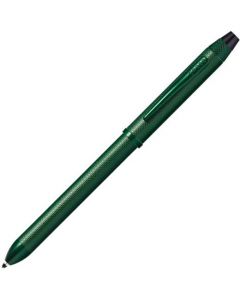 Tech 3+ Matte Green Diamond-Pattern Multifunction Pen