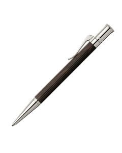 Classic Grenadilla Wood and Platinum Plated Ballpoint Pen has been crafted from the finest natural and man-made materials. finished with a matt effect lacquer against the finely polished trim. 