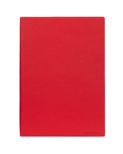 This Essential Storyline Red Lined A5 Notebook is designed by Hugo Boss. 