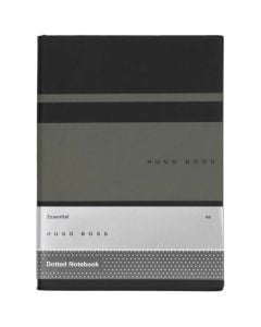 This Essential Gear Matrix Khaki Dotted A5 Notebook has been designed by Hugo Boss.