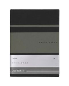 This Essential Gear Matrix Khaki Lined A5 Notebook has been designed for Hugo Boss.