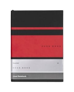 This Essential Gear Matrix Red Lined A5 Notebook has been created for Hugo Boss.