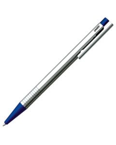 The LAMY matt blue medium ballpoint pen in the Logo collection has a push mechanism with integrated clip-button unit.