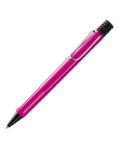 The LAMY Pink ballpoint pen in the Safari collection comes in a small pop up box under a two year warranty.