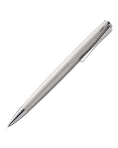 The LAMY brushed steel ballpoint pen in the Studio collection has a flexible propeller shaped clip.