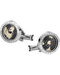 These are the Montblanc Black Geosphere 1858 Cufflinks.