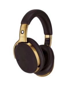 These are the Montblanc MB 01 Smart Travel Over-Ear Brown Headphones. 