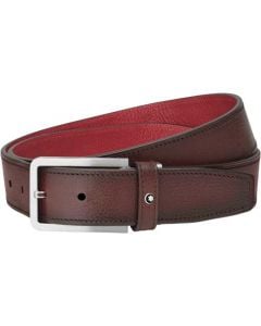 This is the Montblanc Matt Stainless Steel Reversible Leather Rectangular Pin Buckle Casual Line Belt.