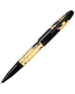 The Montblanc Meisterstück Calligraphy Solitaire Gold Leaf Rollerball Pen