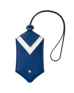 This Blue Meisterstück Luggage Tag was designed by Montblanc. 