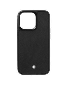This Sartorial Black iPhone 14 Pro Case is designed by Montblanc. 
