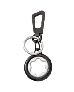 This Meisterstück Ruthenium Spinning Emblem Key Fob has been designed by Montblanc.