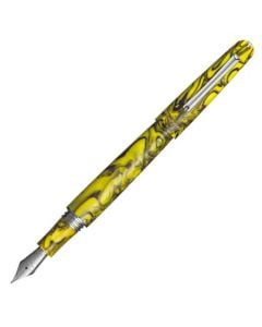 The Montegrappa Elmo Iris Yellow Fantasy Blooms Fountain Pen