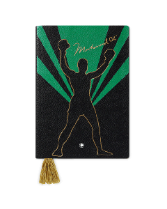 Montblanc's Great Characters #146 Muhammad Ali Lined Notebook comes with a gold tassel bookmark to add a luxury feel. 