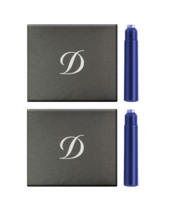 Royal Blue Ink Cartridges 2 x Pack of 6 designed to suit S.T. Dupont Paris fountain pens. 
