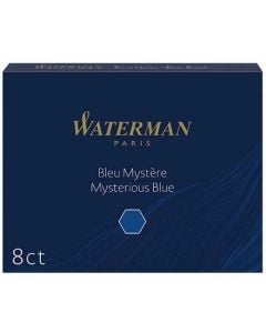 Waterman Large Standard Cartridges are available in Mysterious Blue.